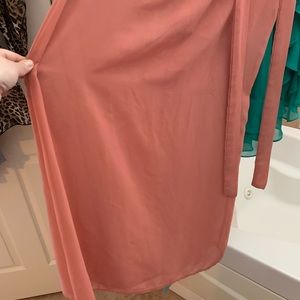 Strapless white coral long dress